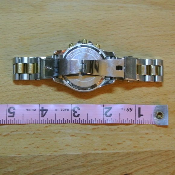 Michael Kors Unisex Two Tone Stainless Steel Band Chronograph Watch [MK5455] - Picture 3 of 7